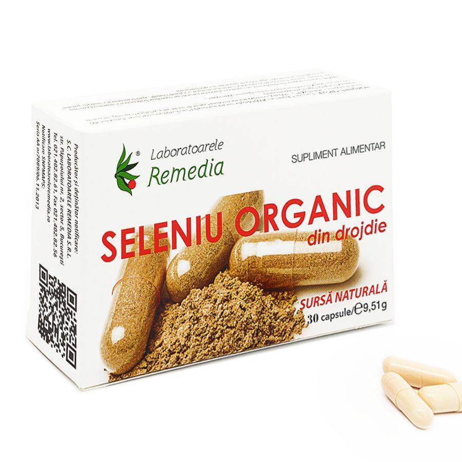 Seleniu Organic din drojdie, 30 capsule, Remedia
